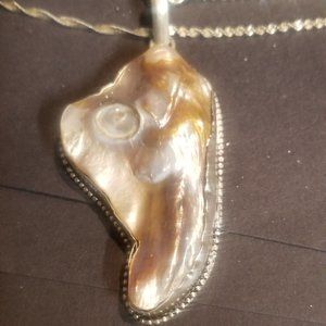 BIWA PEARL PENDANT .925 LARGE ONE OF A KIND.....